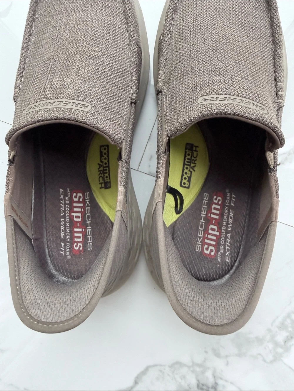 Skechers Parson Ralven Slip-Ins Sneakers Men 9.5 Taupe Hands Free Relaxed Fit